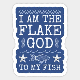 Flake God Aquarium keepers Fish Tank Funny Aquarist Gifts Sticker